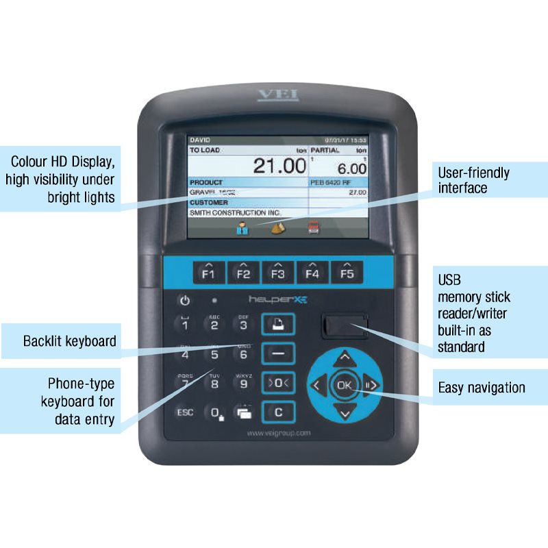 VEI HelperXE Excavator On-board Weighing Technology