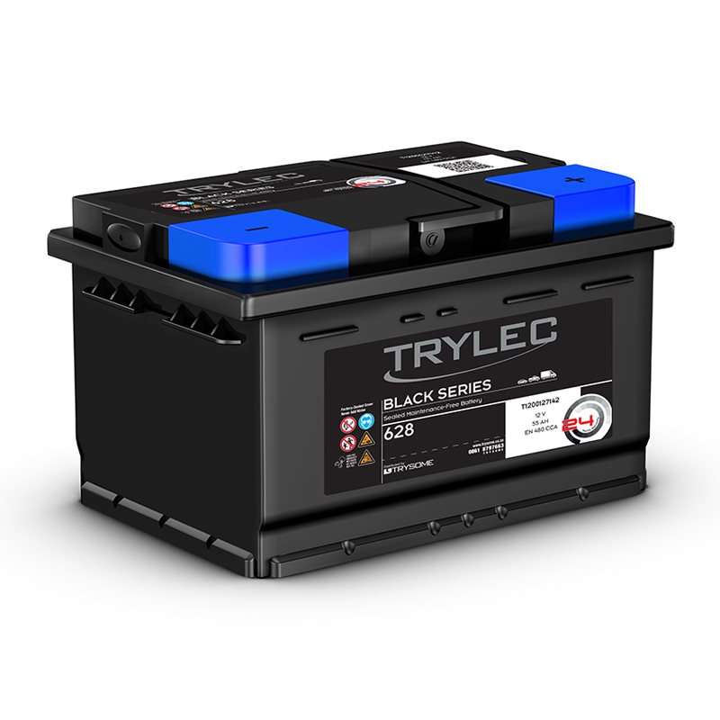 Trylec Black Series Premium, Maintenance-Free Battery (628)