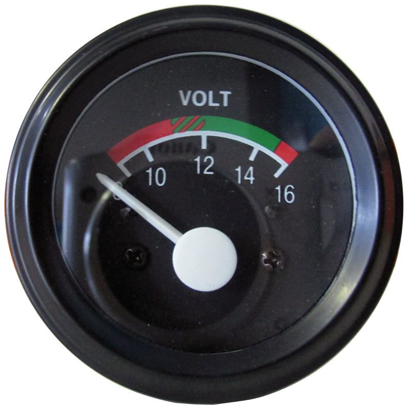 Calibro Voltmeter Gauge 12 V, 8 - 16 Voltage Reading, 52 mm