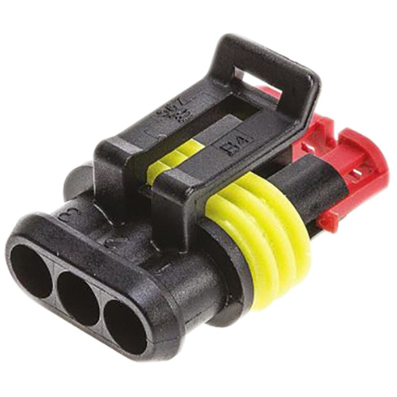 TE Connectivity 3-Way AMP  Superseal 1.5 mm Series Plugs 1 Row Male Connector Housing