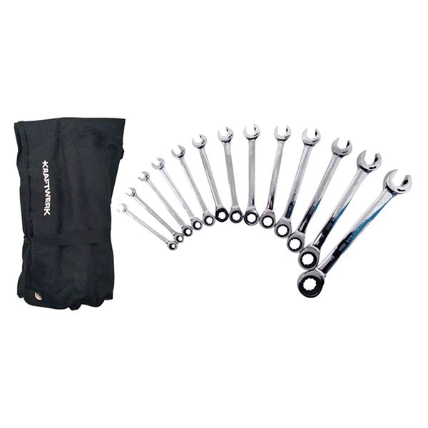 Kraftwerk 14-Piece Ring Ratchet and Open Spanner Set