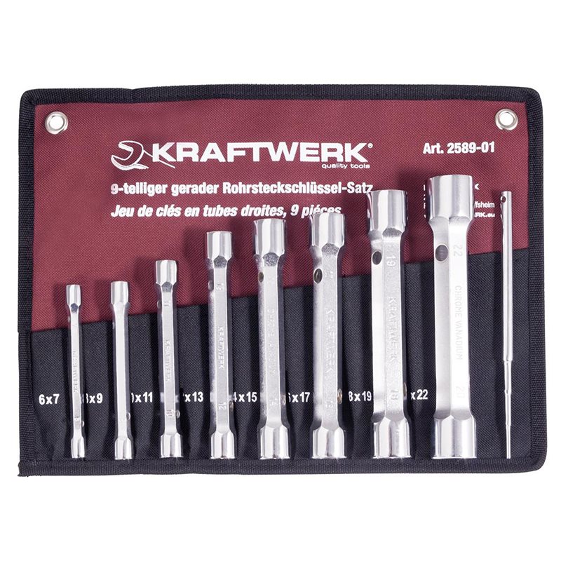Kraftwerk Light-Duty Double End Tubular Socket Set 9 Pieces