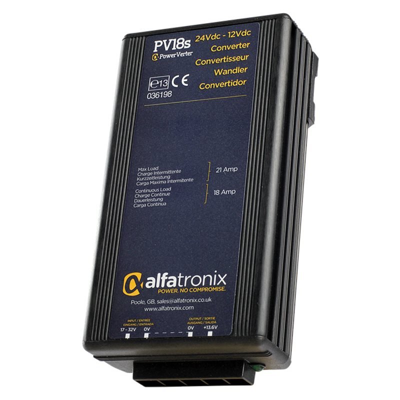 Alfatronix PowerVerter; 24 - 12 Vdc; 18/22 A non-isolated