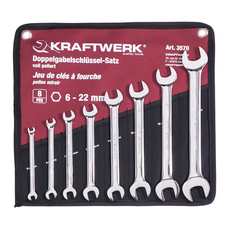 Kraftwerk Double Open-End Spanners 8 Pieces