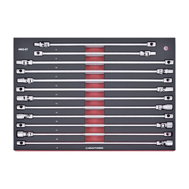 Kraftwerk Tool Assortiment T-Type Universal Socket Set