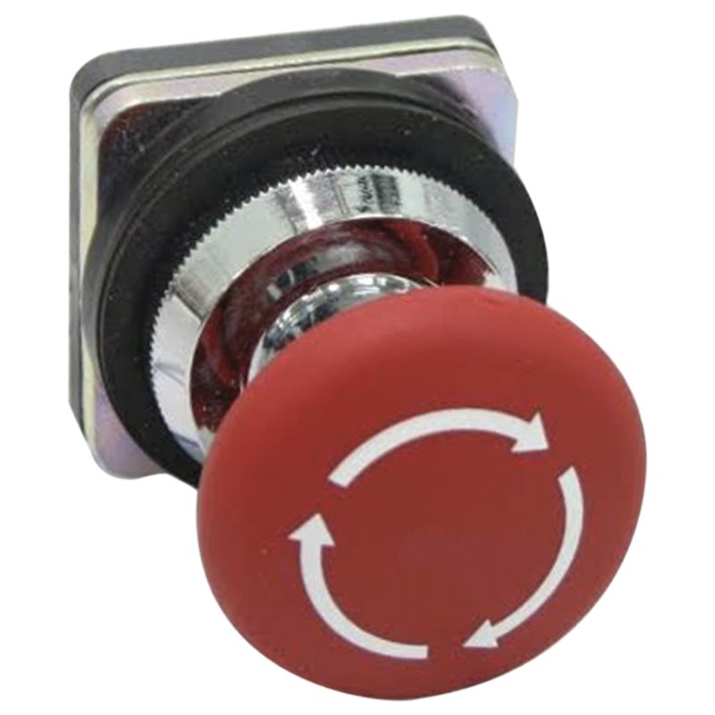 Red Mushroom-Head Push Button Switch